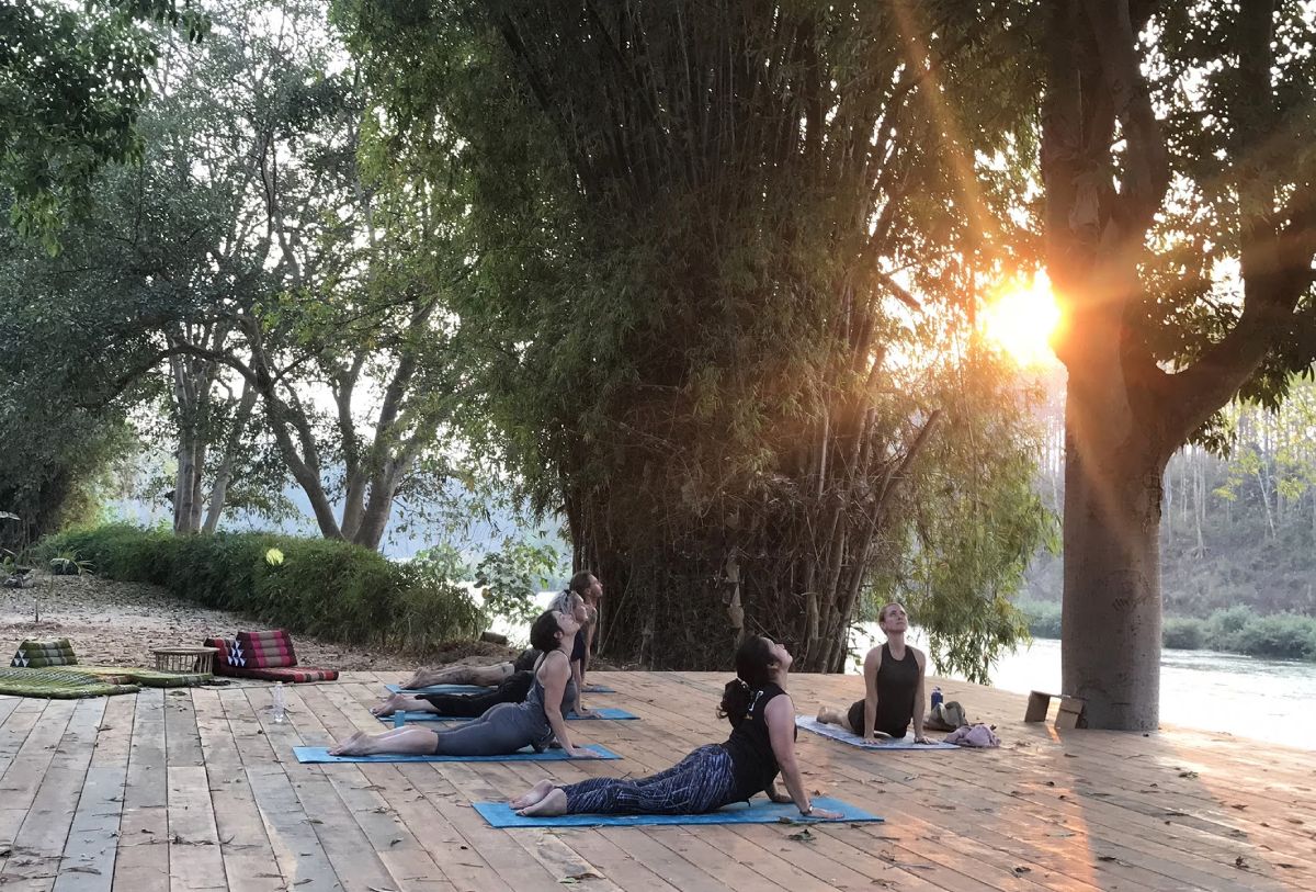Yoga at the Namkhan resort