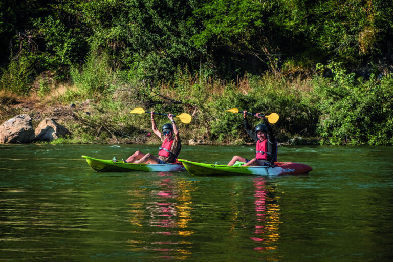 Team making Kayaking in Nam Khan