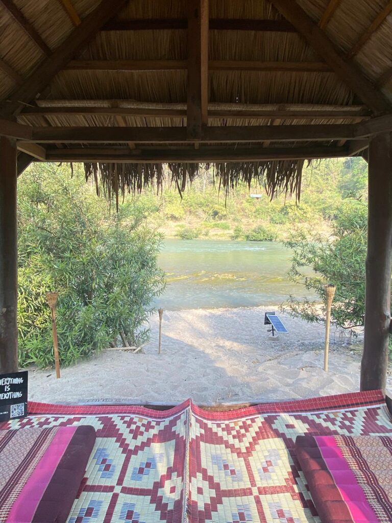 Our tent in the beach