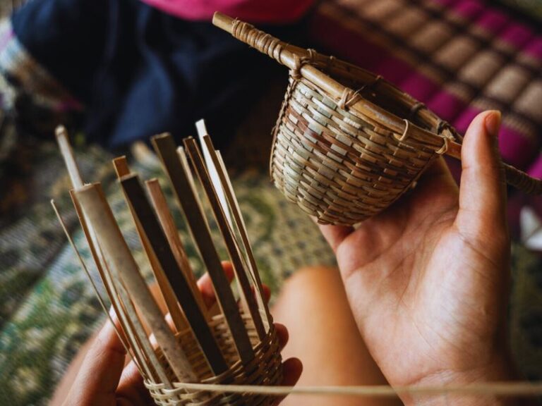 Bamboo Weaving Workshop at The Namkhan, Luang Prabang