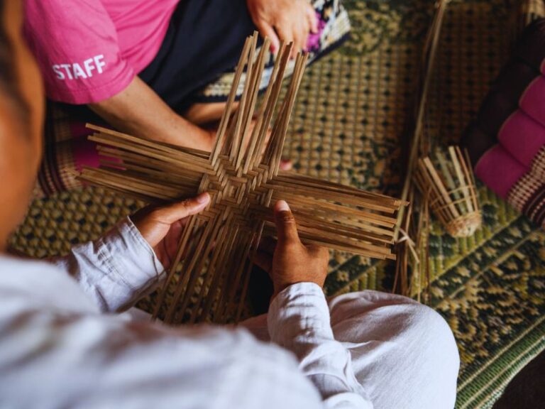 Bamboo Weaving Workshop at The Namkhan, Luang Prabang - Laos