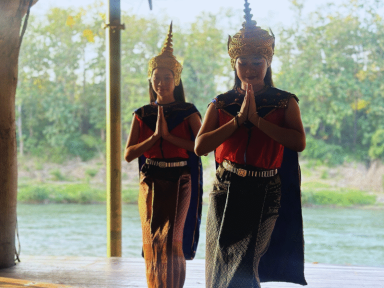 Traditional Dancers at the namkhan, Laos