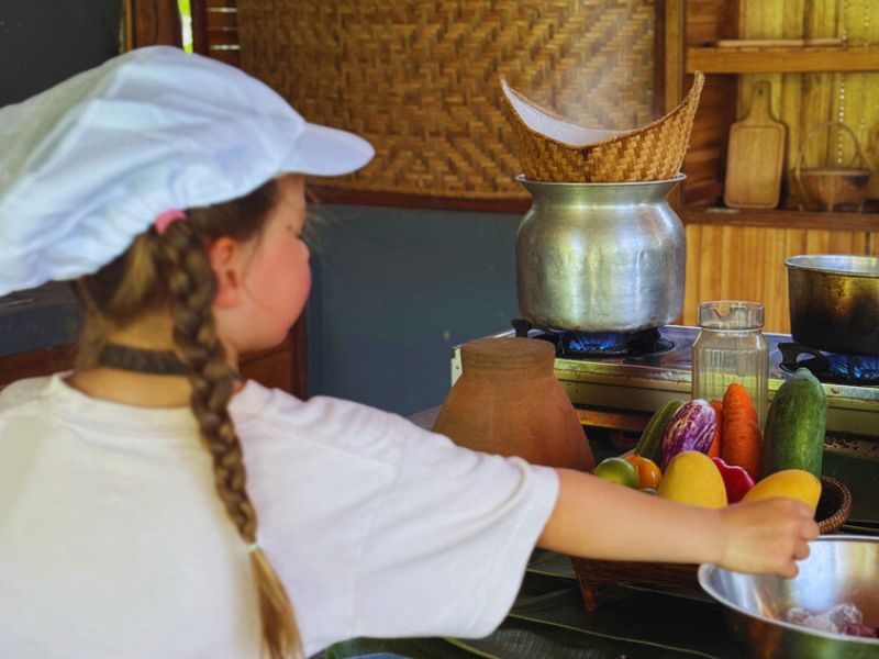 Cooking Class for kids in The Namkhan Luang Prabang
