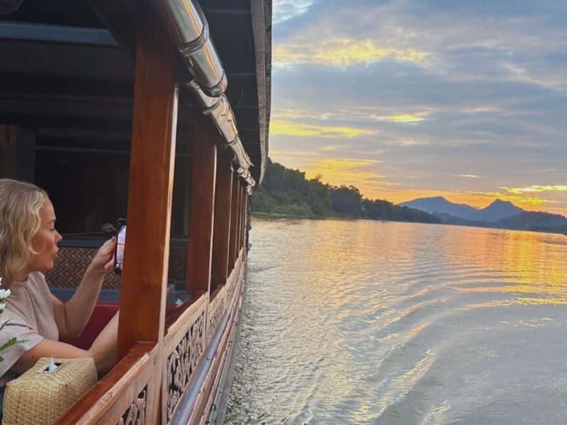 Sunset Mekong River Cruise The Namkhan Luang Prabang