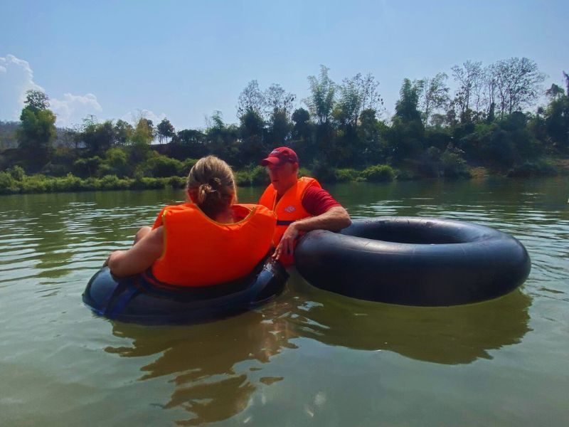 Tubing in Nam khan, Luang PRabang - The Namkhan Resort