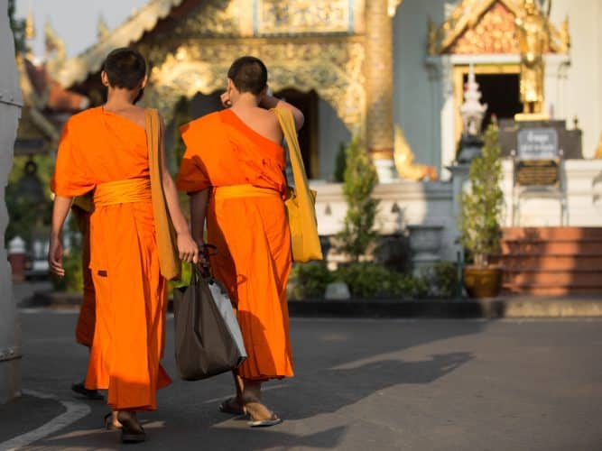 Alms giving ceremony in Luang Prabang, Laos.